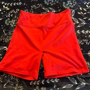 Fabletics Red High Waist Athletic Shorts